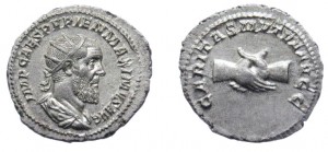 Foto-08-Antoniniano Antoniniano di 4,73 grammi coniato a Roma tra l’aprile ed il luglio del 238