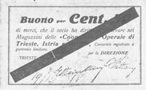 Buono 50 centesimi Trieste Istria  e Friuli